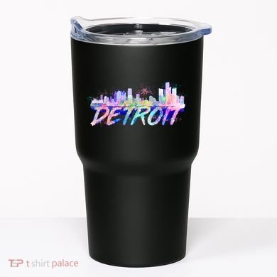 Detroit Skyline Paint Tumbler