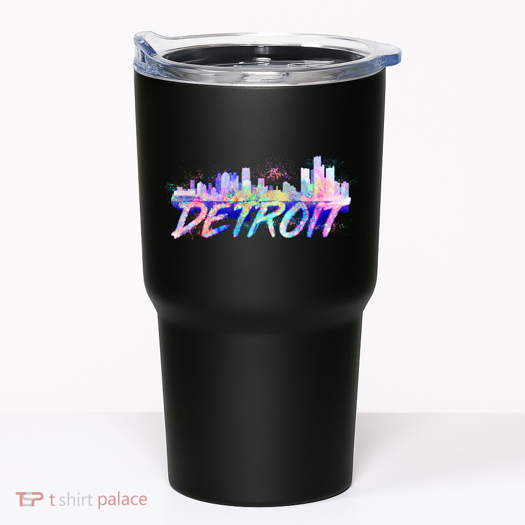 Detroit Skyline Paint Tumbler