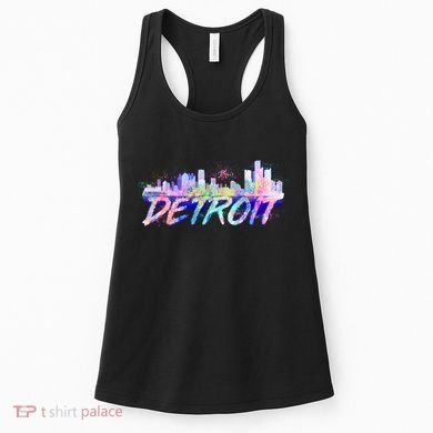 Detroit Skyline Paint Women's Tank Top