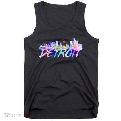 Detroit Skyline Paint Tank Top