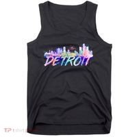 Detroit Skyline Paint Tank Top thumb 0