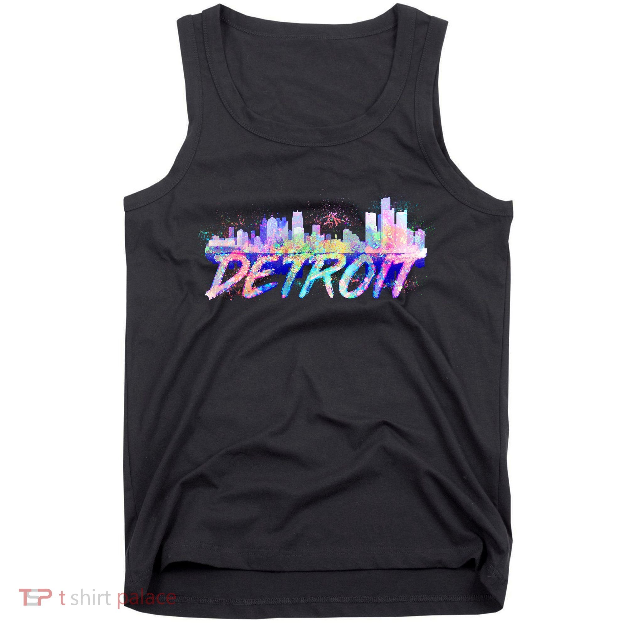 Detroit Skyline Paint Tank Top