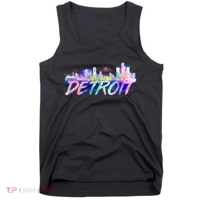 Detroit Skyline Paint Tank Top