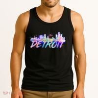 Detroit Skyline Paint Tank Top thumb 3