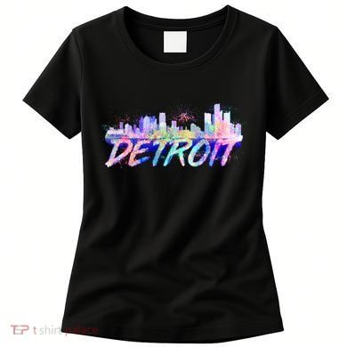 Detroit Skyline Paint Women's T-Shirt