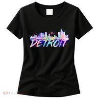 Detroit Skyline Paint Women's T-Shirt thumb 0