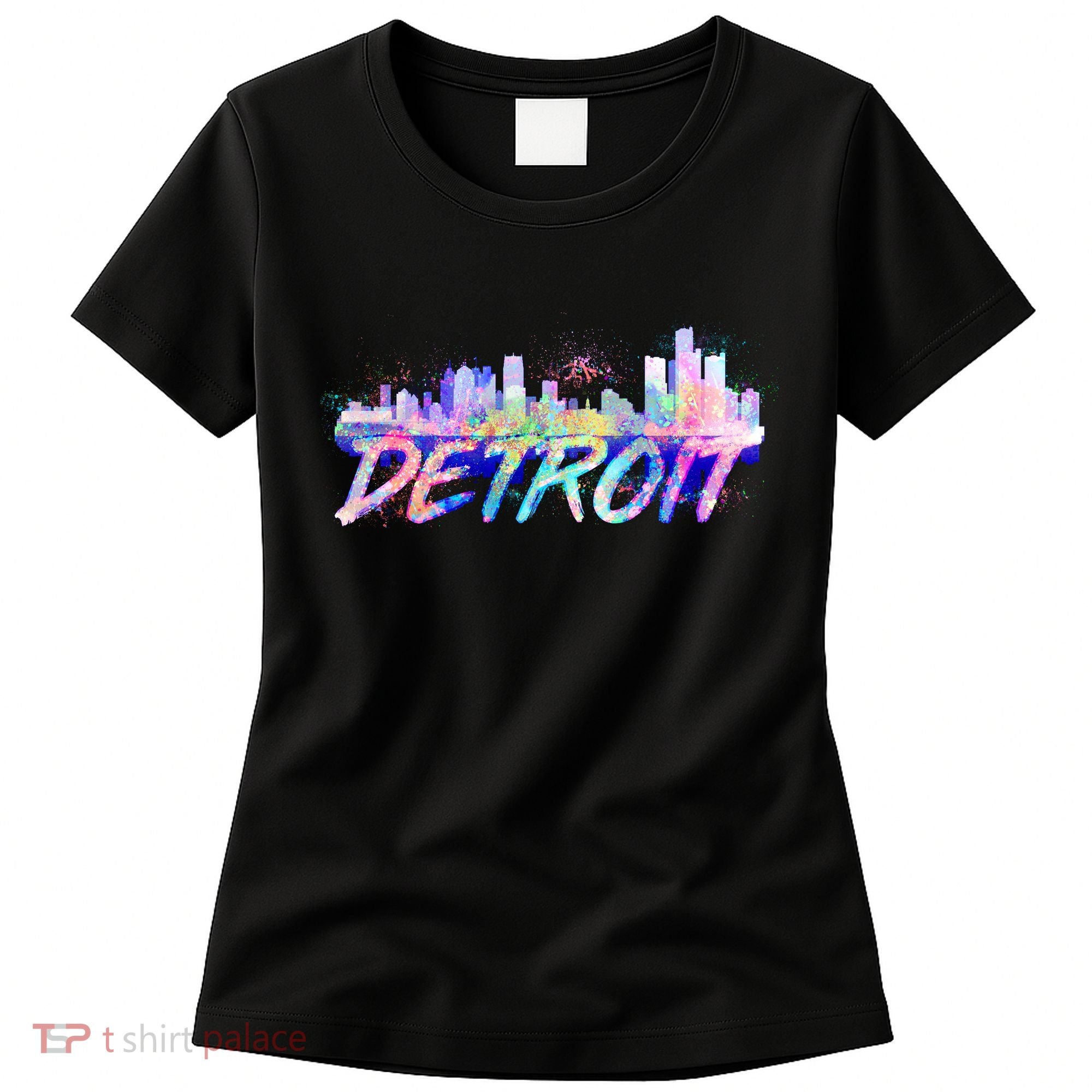 Detroit Skyline Paint Women's T-Shirt