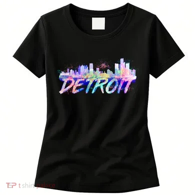 Detroit Skyline Paint Women's T-Shirt
