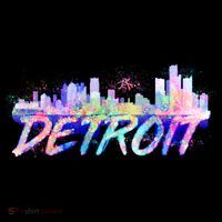 Detroit Skyline Paint Kids T-Shirt thumb 4