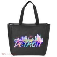 Detroit Skyline Paint Tote Bag thumb 0