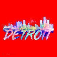 Detroit Skyline Paint Santa Hat thumb 1