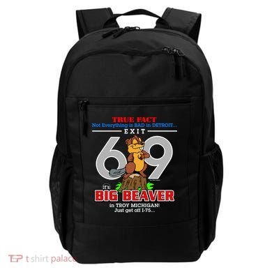 Detroit True Fact Big Beaver Exit 69 Backpack