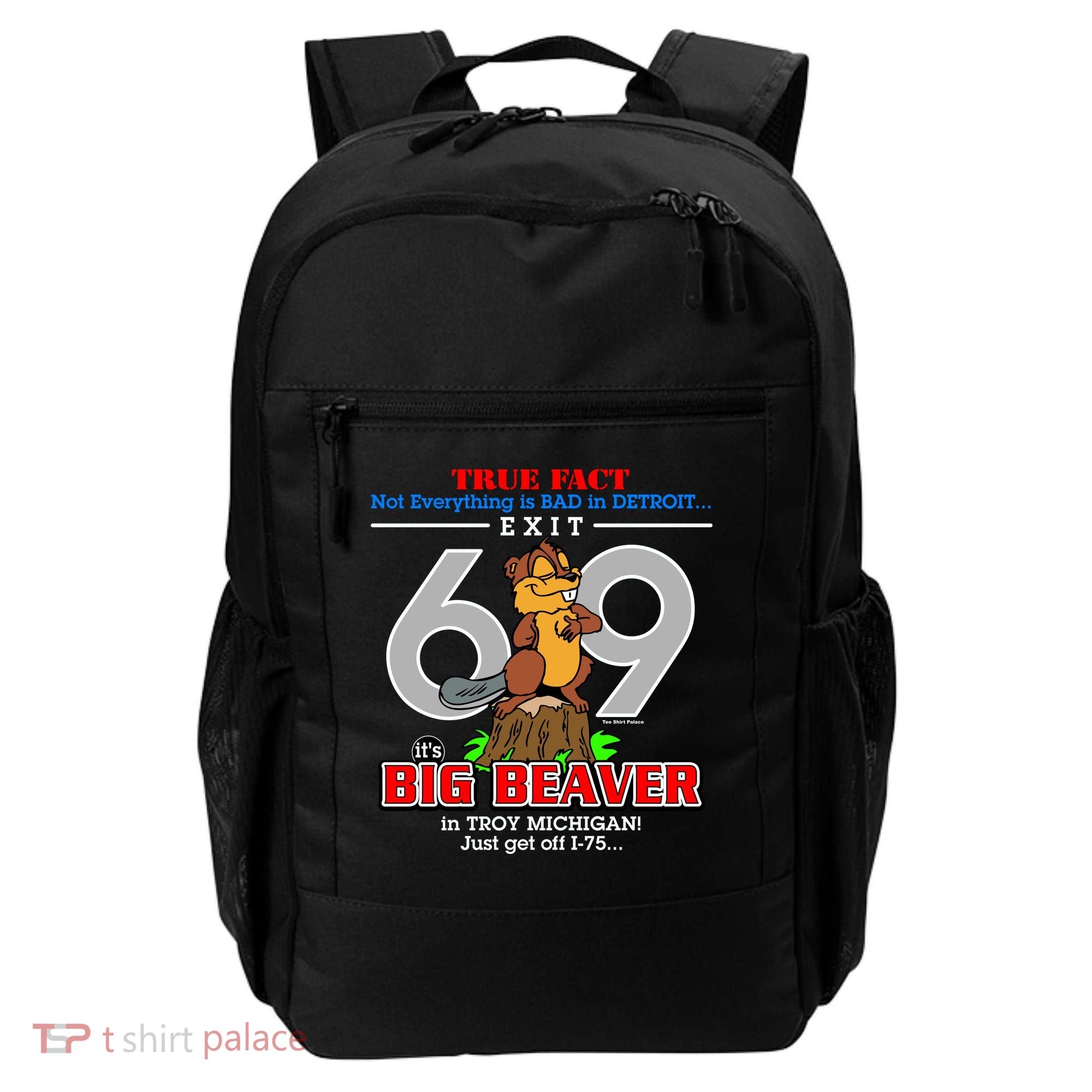 Detroit True Fact Big Beaver Exit 69 Backpack