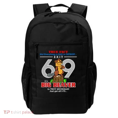 Detroit True Fact Big Beaver Exit 69 Backpack