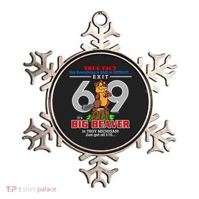 Detroit True Fact Big Beaver Exit 69 Ornament
