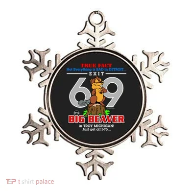 Detroit True Fact Big Beaver Exit 69 Ornament