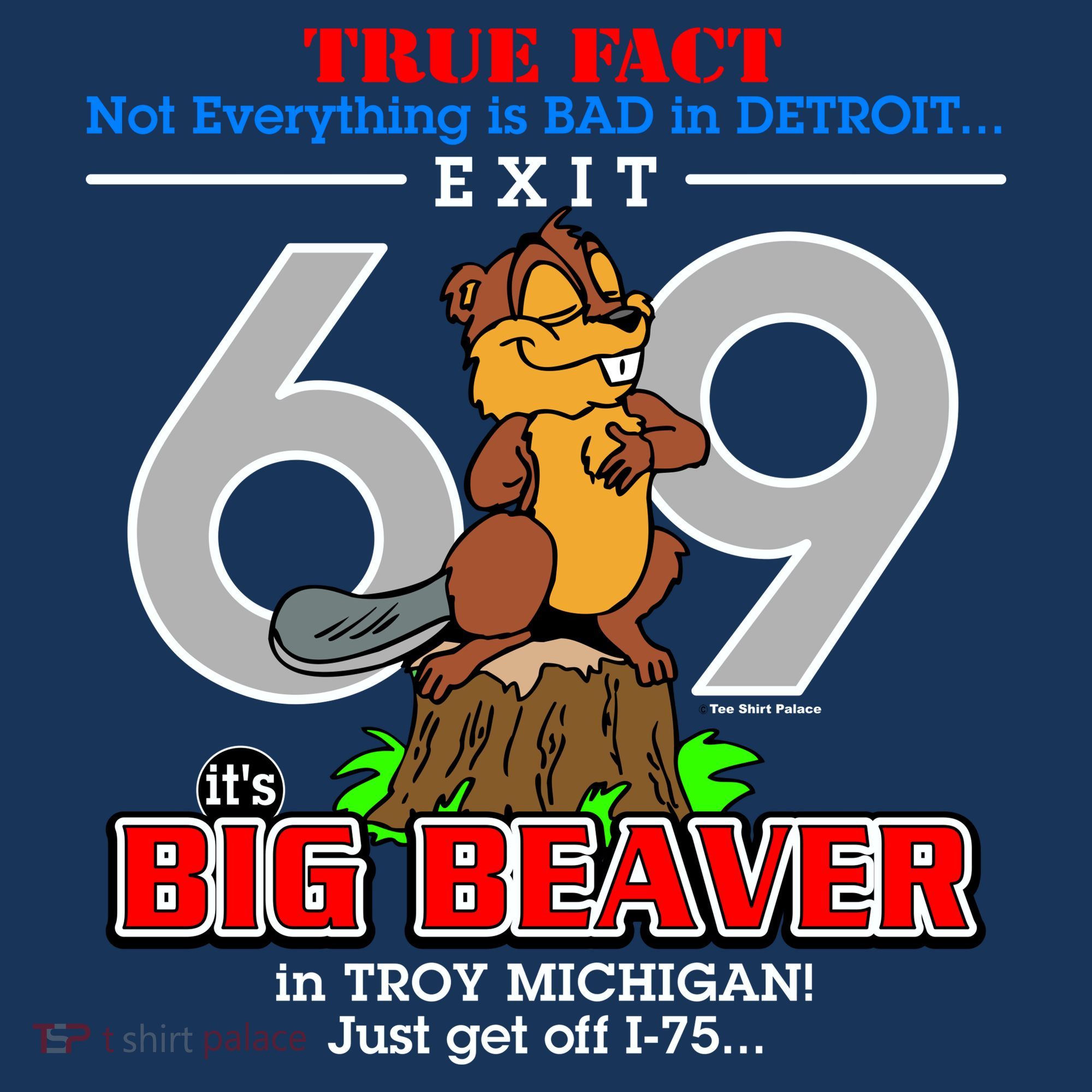 Detroit True Fact Big Beaver Exit 69 Women's Sweatshirt