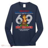Detroit True Fact Big Beaver Exit 69 Long Sleeve Shirt thumb 0
