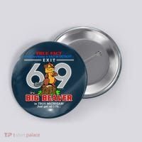 Detroit True Fact Big Beaver Exit 69 Button thumb 0
