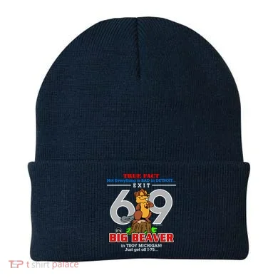 Detroit True Fact Big Beaver Exit 69 Beanie