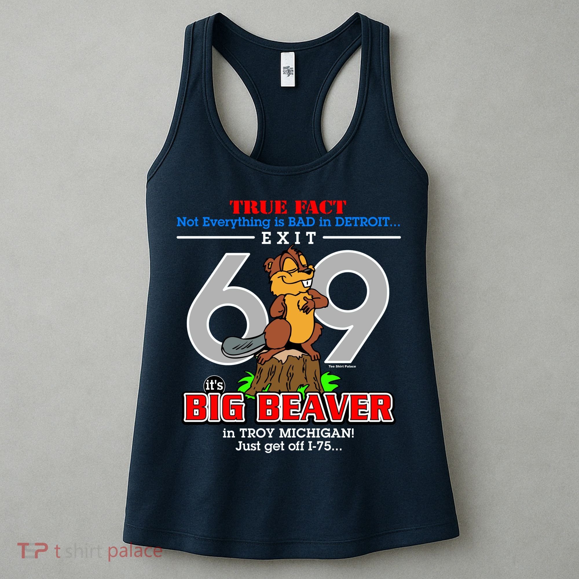 Detroit True Fact Big Beaver Exit 69 Women's Tank Top