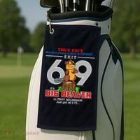 Detroit True Fact Big Beaver Exit 69 Golf Towel thumb 2