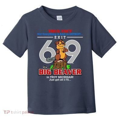 Detroit True Fact Big Beaver Exit 69 Toddler T-Shirt