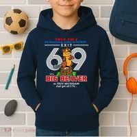 Detroit True Fact Big Beaver Exit 69 Kids Hoodie thumb 2