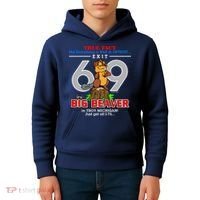 Detroit True Fact Big Beaver Exit 69 Kids Hoodie thumb 4