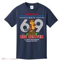 Detroit True Fact Big Beaver Exit 69 Kids T-Shirt thumb 0