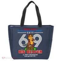 Detroit True Fact Big Beaver Exit 69 Tote Bag thumb 0