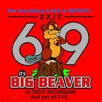 Detroit True Fact Big Beaver Exit 69 Santa Hat thumb 1