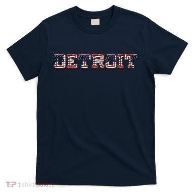 Detroit USA FLAG Grunge T-Shirt