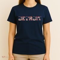 Detroit USA FLAG Grunge T-Shirt thumb 4