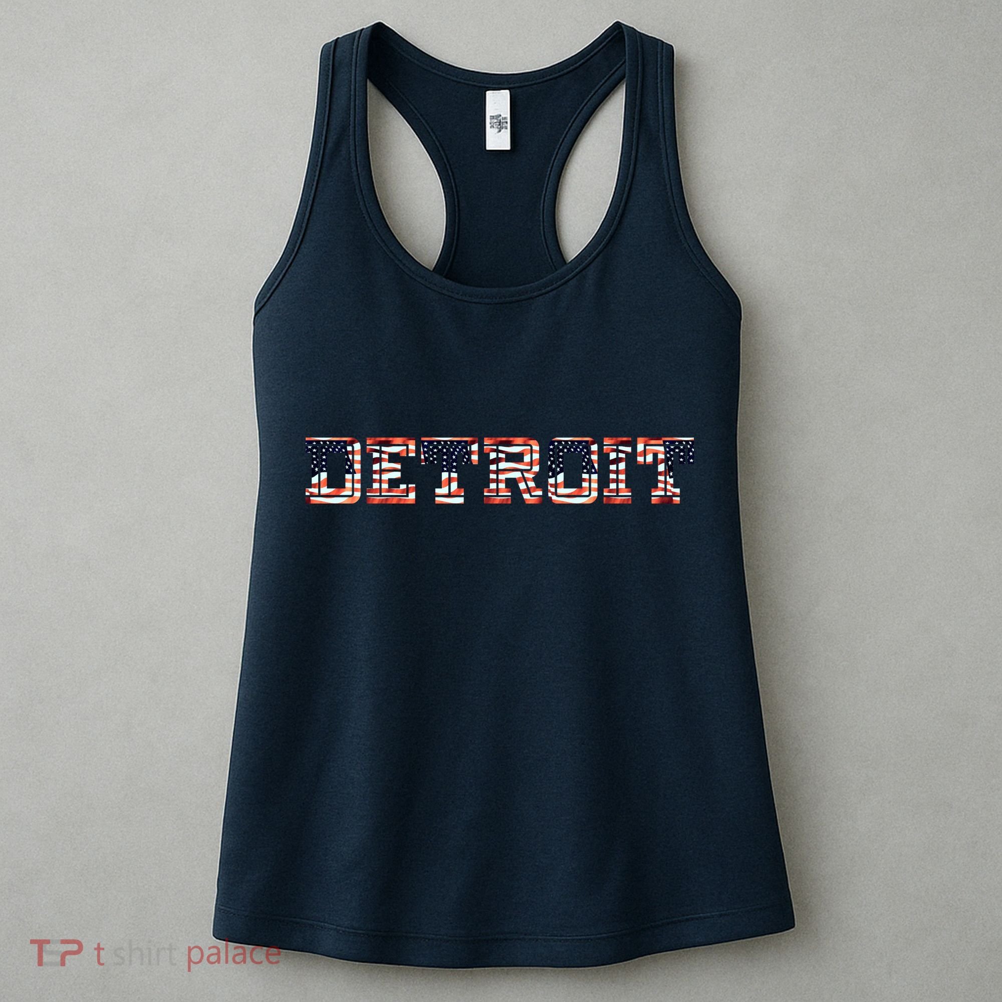 Detroit USA FLAG Grunge Women's Tank Top