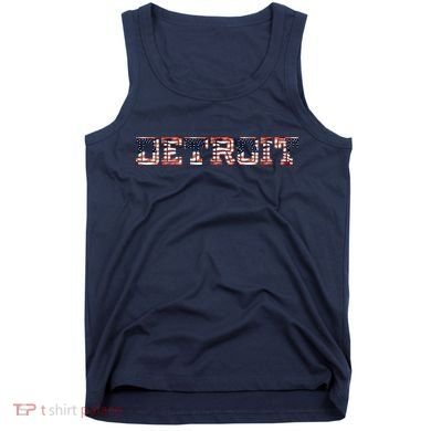 Detroit USA FLAG Grunge Tank Top