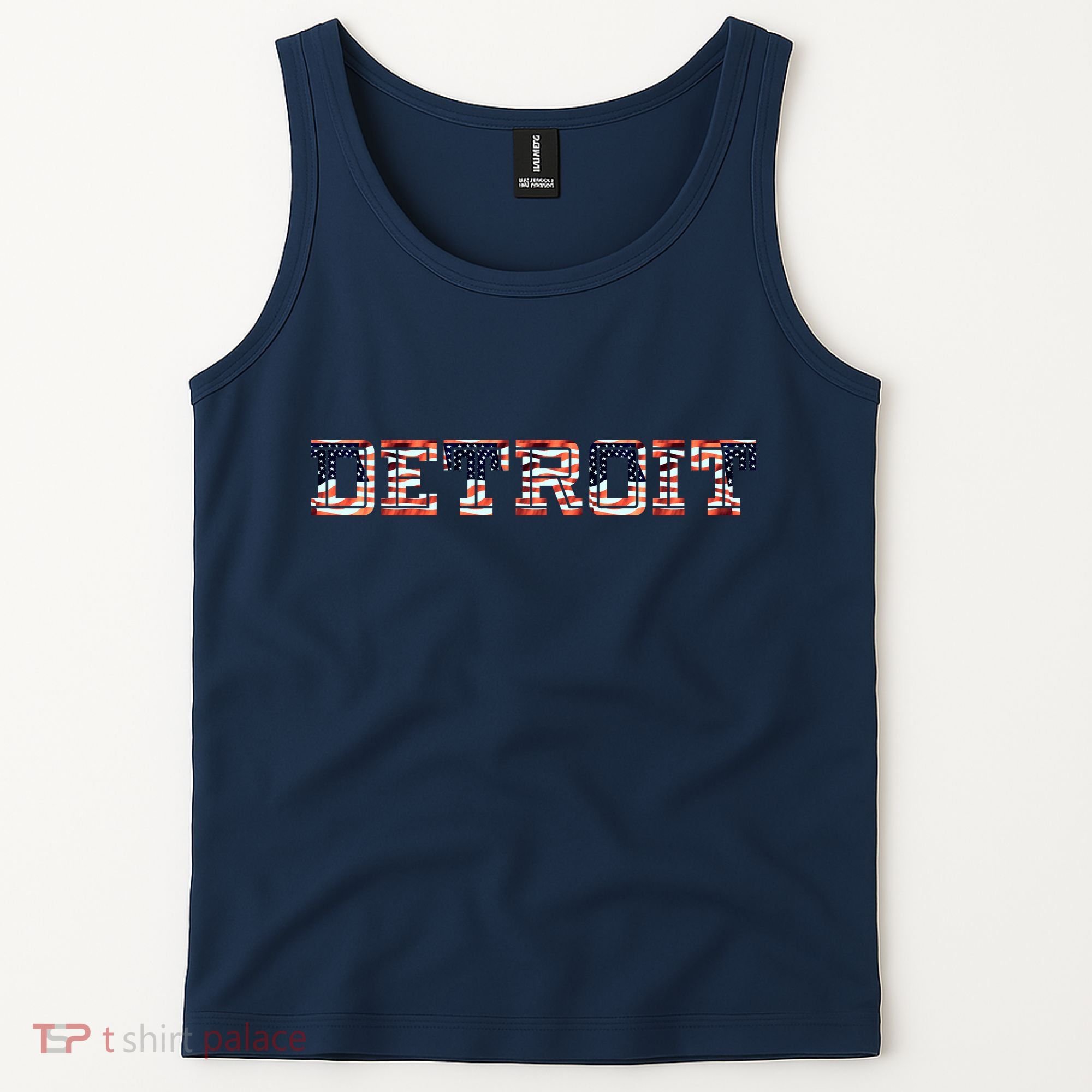 Detroit USA FLAG Grunge Tank Top