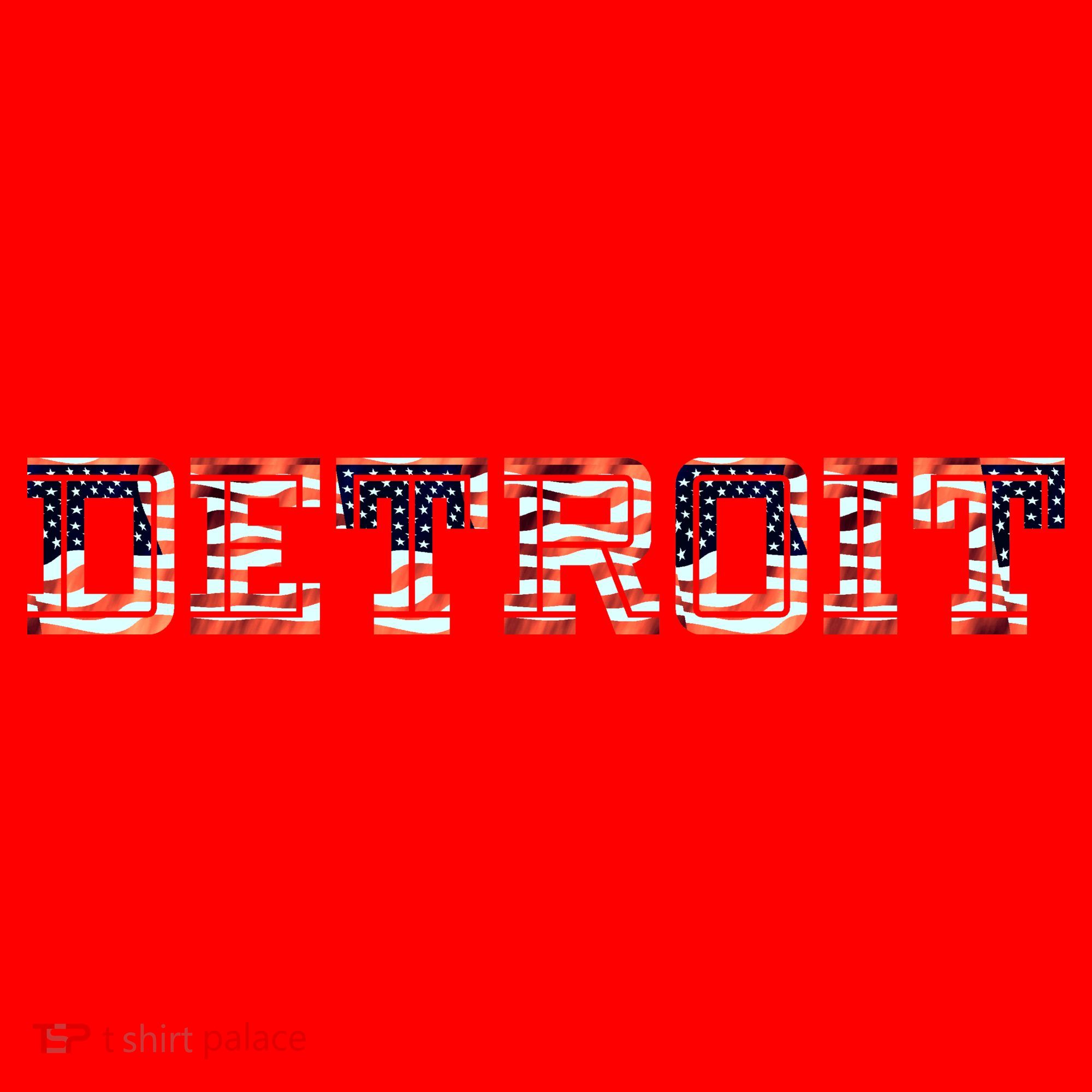 Detroit USA FLAG Grunge Santa Hat