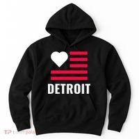 Detroit USA Flag Love Hoodie thumb 0