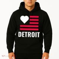 Detroit USA Flag Love Hoodie thumb 2