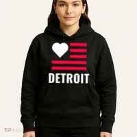 Detroit USA Flag Love Hoodie thumb 5