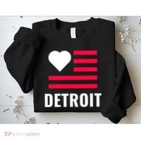 Detroit USA Flag Love Sweatshirt thumb 2