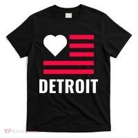 Detroit USA Flag Love T-Shirt thumb 0
