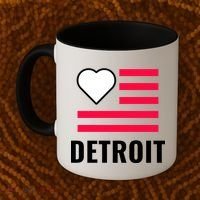 Detroit USA Flag Love Coffee Mug thumb 2
