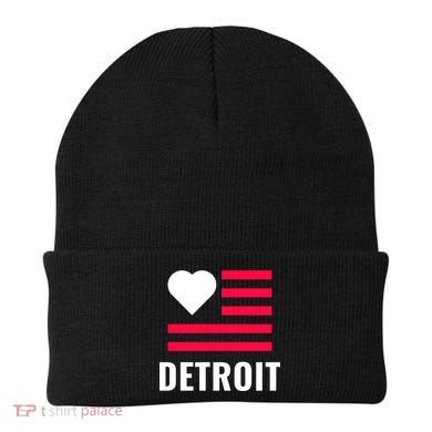 Detroit USA Flag Love Beanie