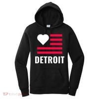 Detroit USA Flag Love Women's Hoodie thumb 0