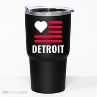 Detroit USA Flag Love Tumbler thumb 0
