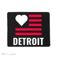 Detroit USA Flag Love Mousepad thumb 0