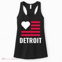 Detroit USA Flag Love Women's Tank Top thumb 0