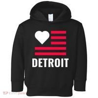 Detroit USA Flag Love Toddler Hoodie thumb 0